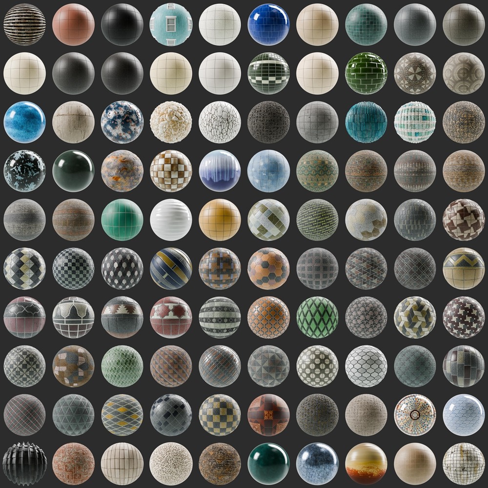 230个 SBSAR 陶瓷材质预设 Substance Materials - Ceramic