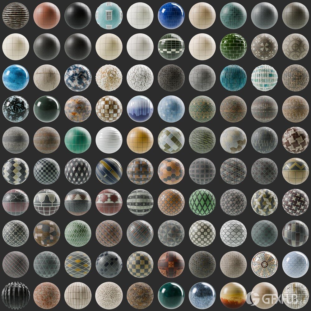 230个 SBSAR 陶瓷材质预设 Substance Materials - Ceramic