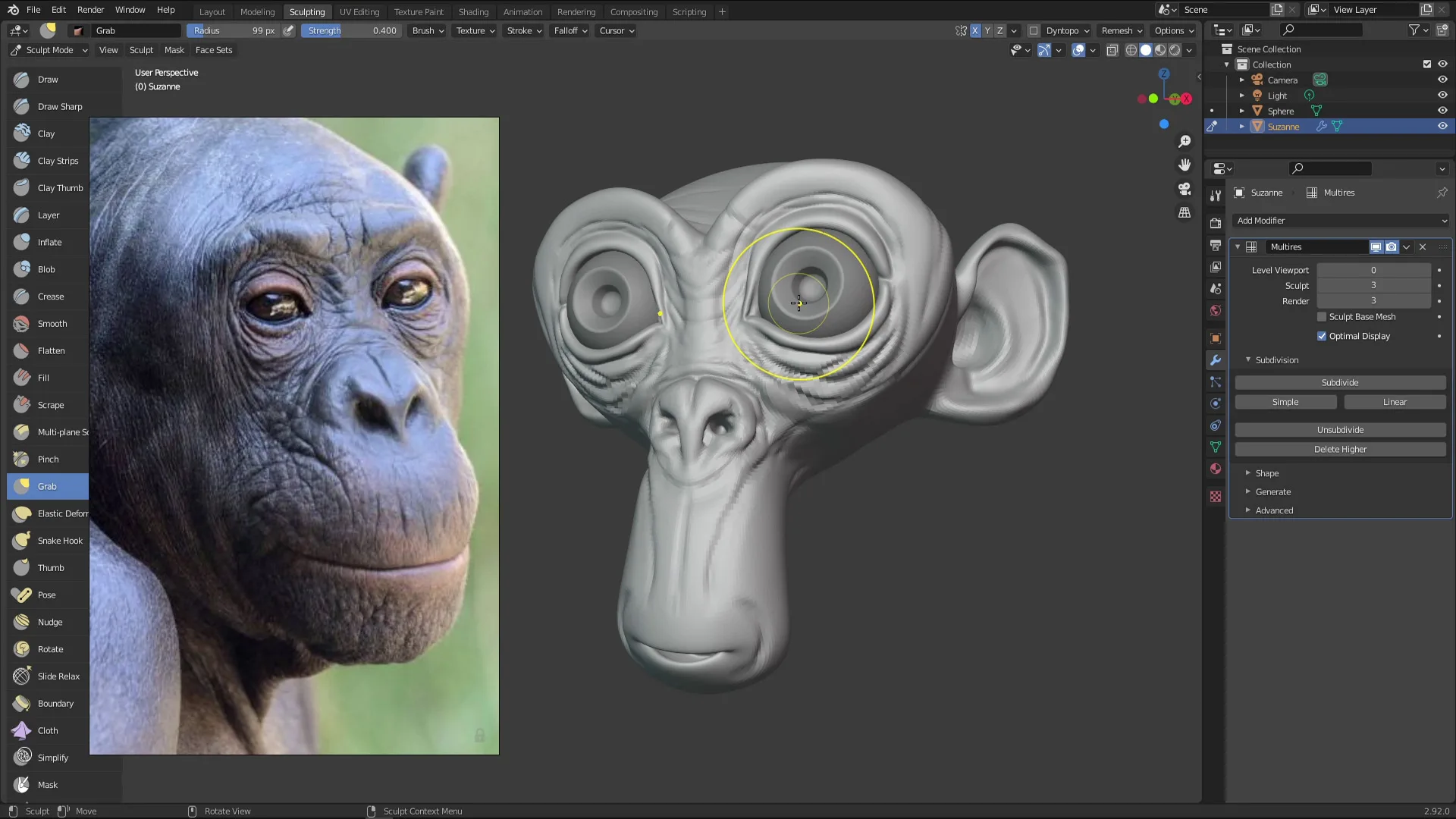 【中文字幕】Blender 雕刻入门教程 Intro to sculpting in blender