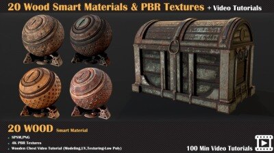20个木头智能材质和PBR纹理 + 视频教程 – VOL 02