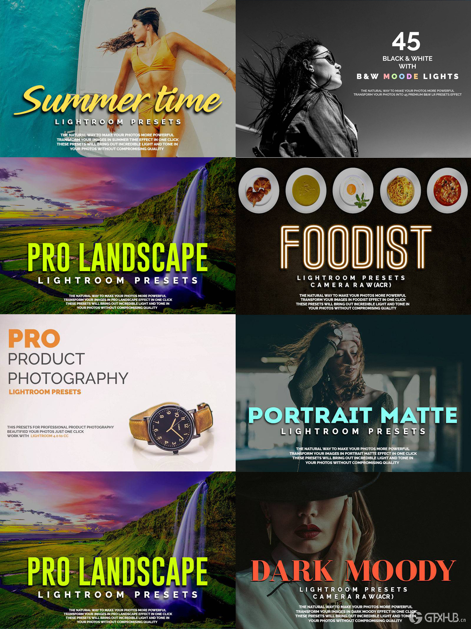 1200+出色的LR预设和 Camera Raw 套装
