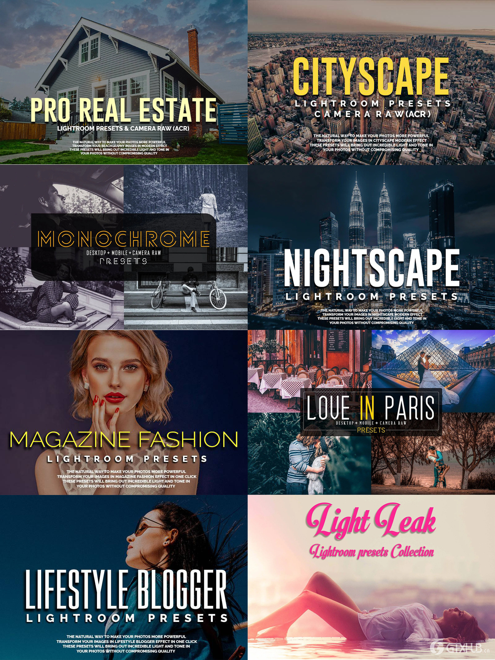 1200+出色的LR预设和 Camera Raw 套装