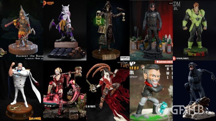 130组3D打印模型合辑2023年9月 3D-Print Models Collection September 2023