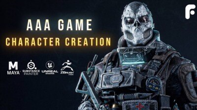 【中文字幕】AAA 游戏角色 3D 建模渲染 | 分步指南 | 完整课程