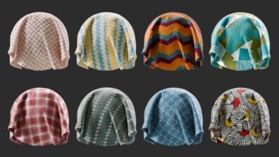 900+ SBSAR 纺织布料材质预设 Substances Fabric Materials