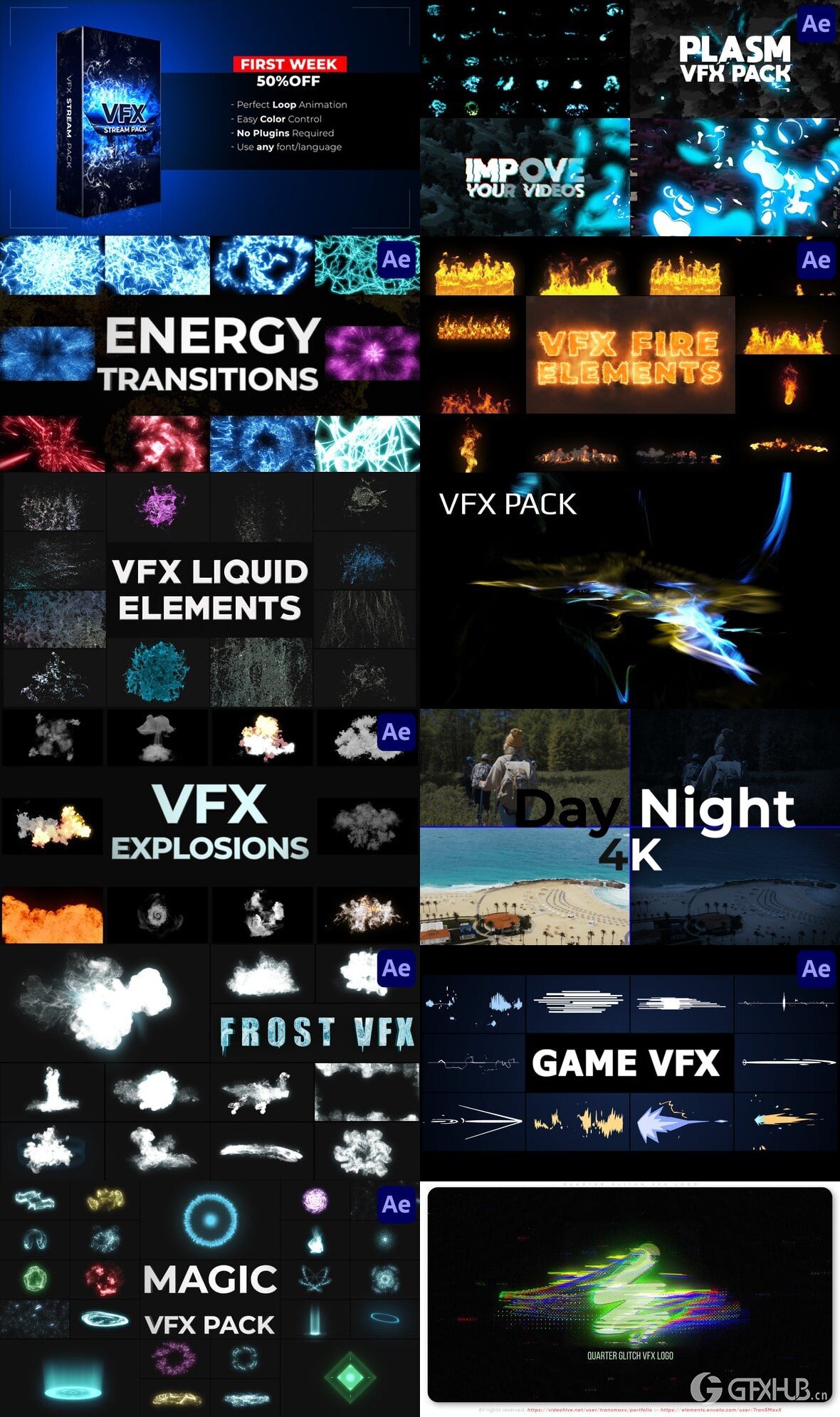 After Effects AE模版素材合集2025年第1季 After Effects Video Template Bundle 2025 Vol.1