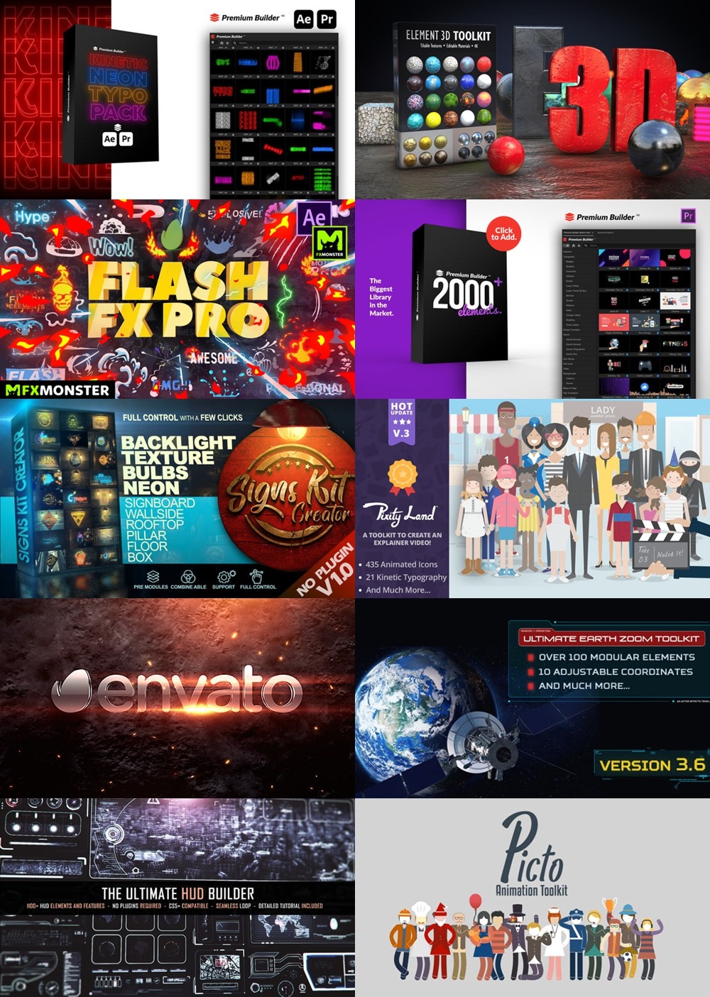 After Effects AE模版素材合集2025年第2季