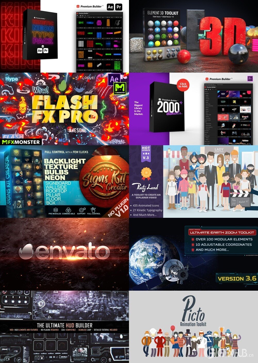 After Effects AE模版素材合集2025年第2季