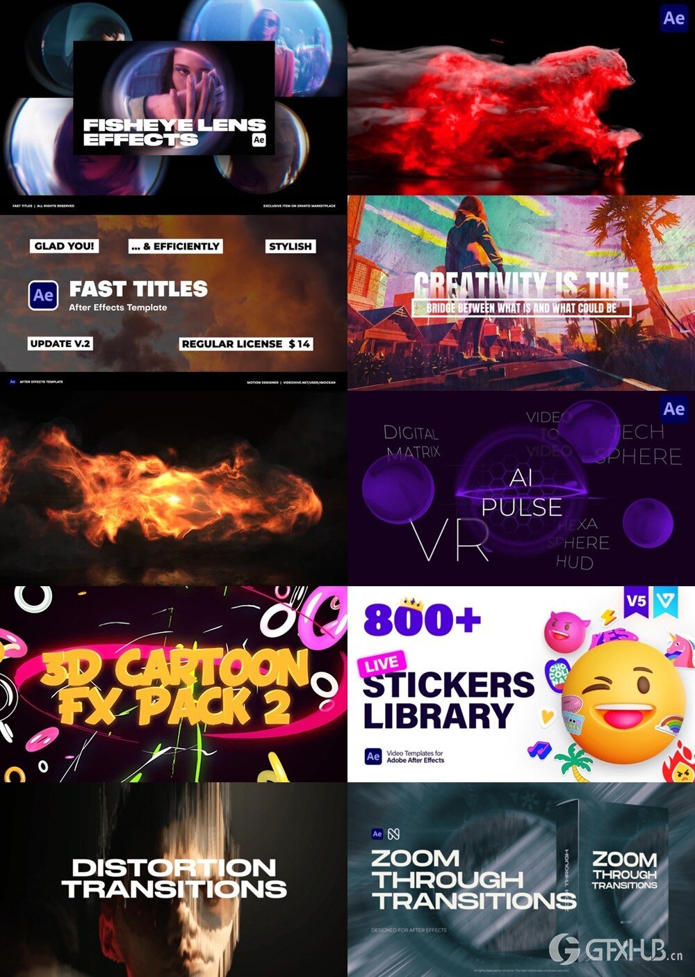 After Effects AE模版素材合集2025年第2季