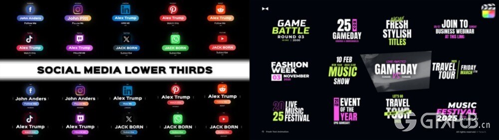 Apple Motion & FCPX 插件模板素材合集2025第1季