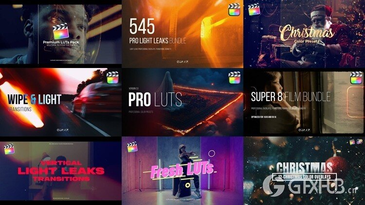 Apple Motion & FCPX 素材合集2025第2季 Luts 颜色预设