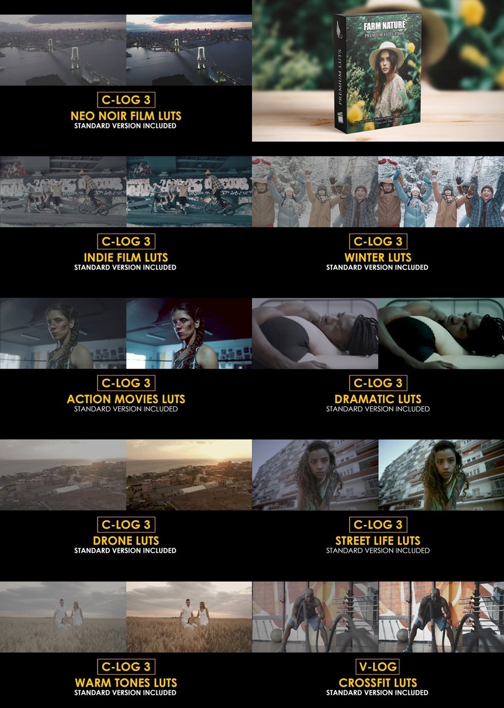 Apple Motion & FCPX 素材合集2025第2季 Luts 颜色预设