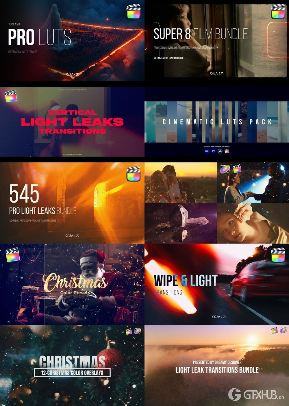 Apple Motion & FCPX 素材合集2025第2季 Luts 颜色预设