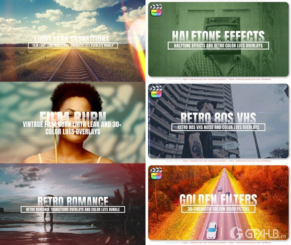 Apple Motion & FCPX 素材合集2025第2季 Luts 颜色预设