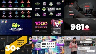 Apple Motion & FCPX 插件模板素材合集2025第1季