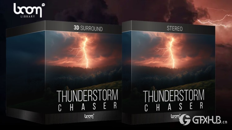 大自然之怒雷暴闪电暴风雨音效库(立体声/3D 环绕声)Thunderstorm Chaser