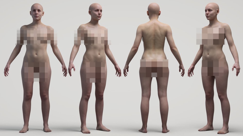 终极纹理男性和女性3d基础网格模型捆绑包