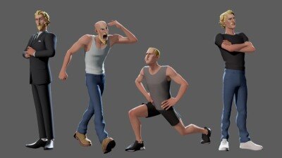 Maya 角色绑定3D模型 Mars – character rig for maya