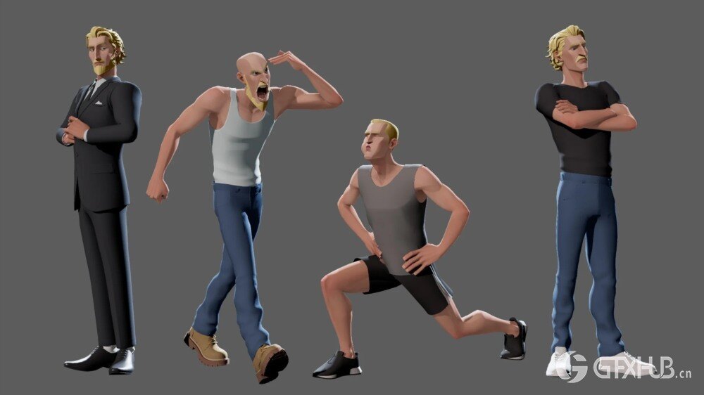 Maya 角色绑定3D模型 Mars – character rig for maya