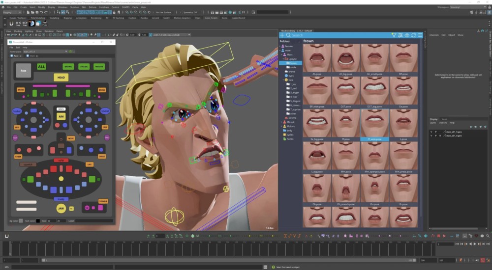 Maya 角色绑定3D模型 Mars – character rig for maya