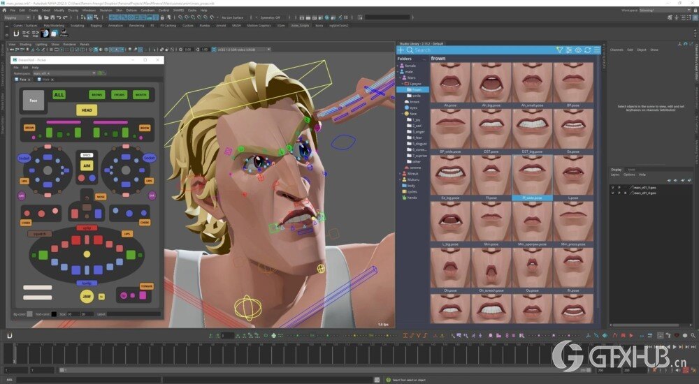 Maya 角色绑定3D模型 Mars – character rig for maya