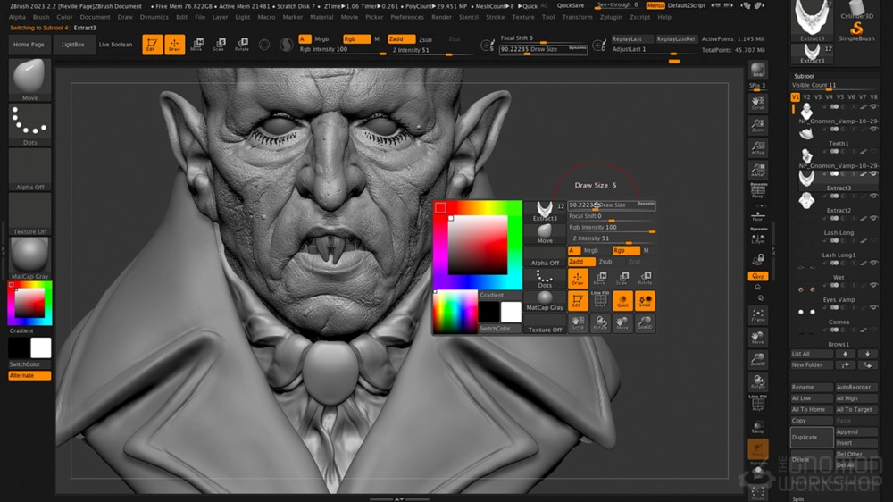 【中文字幕】ZBrush 虚拟化妆角色设计教程 Virtual Makeup Design Volume 1