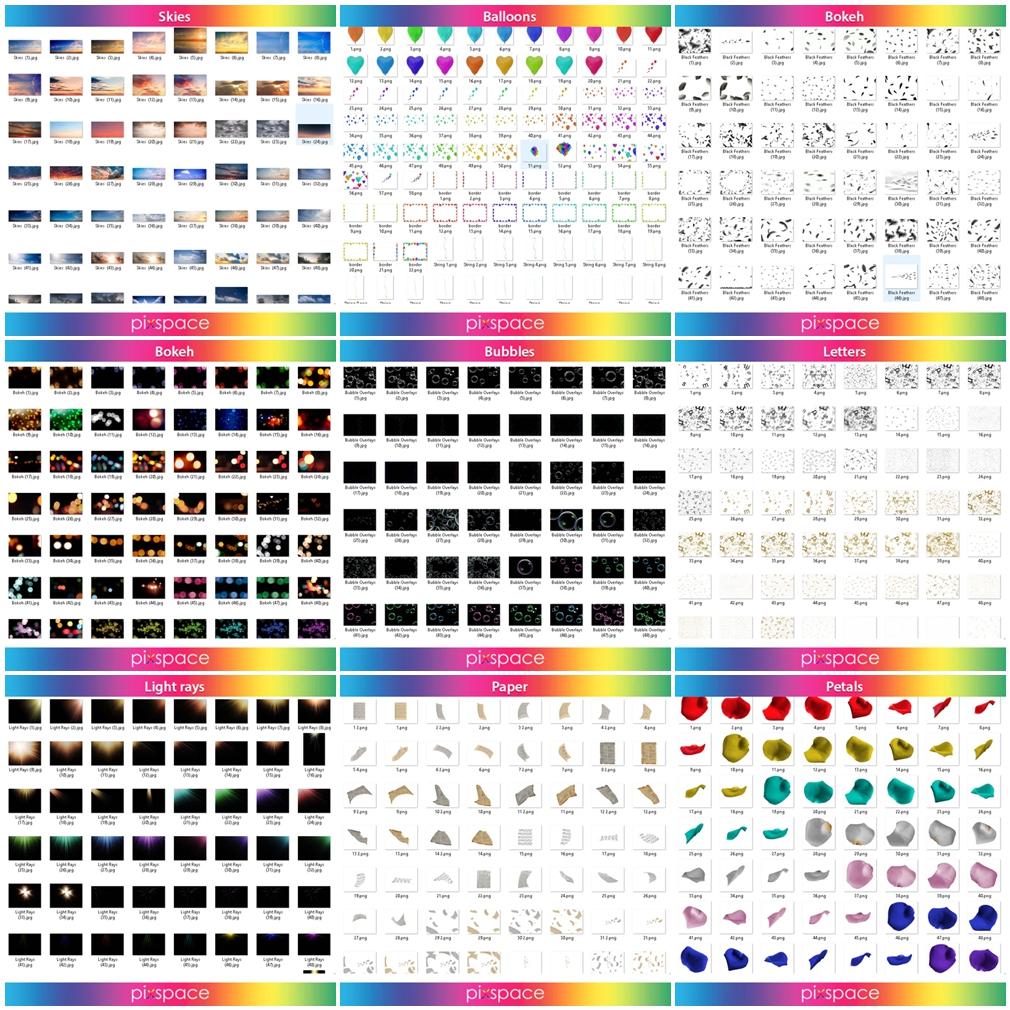 2000+照片叠加层素材合集 Pix-Space +2000 Overlays