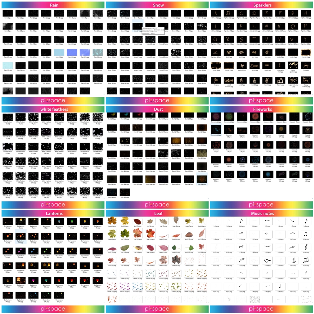 2000+照片叠加层素材合集 Pix-Space +2000 Overlays