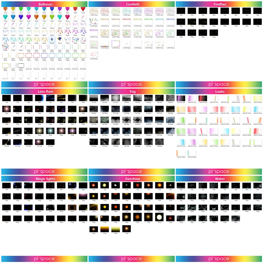 2000+照片叠加层素材合集 Pix-Space +2000 Overlays