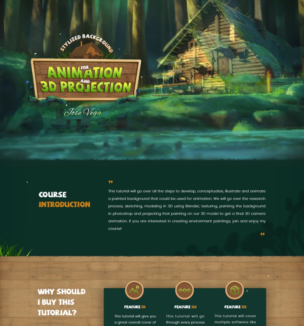 动画和 3D 投影的风格化背景教程 Stylized Background For Animation And 3D Projection