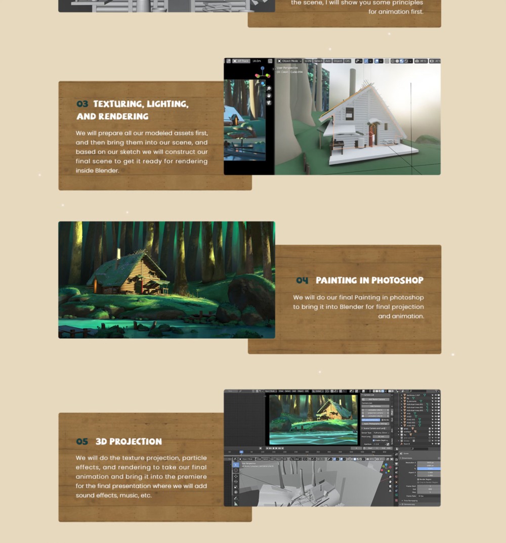 动画和 3D 投影的风格化背景教程 Stylized Background For Animation And 3D Projection