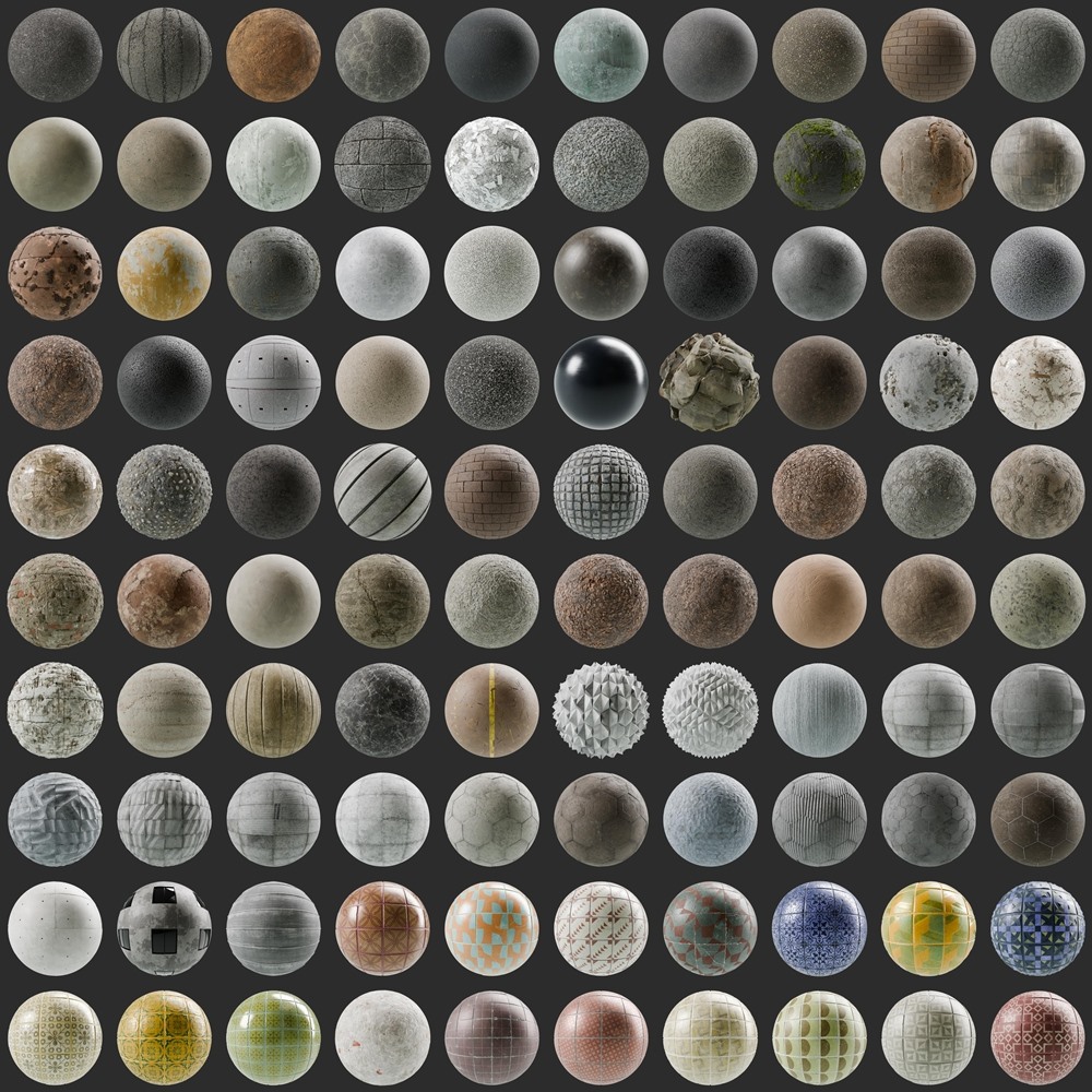 700+ SBSAR 混凝土沥青材质预设 Substances Concrete - Asphalt