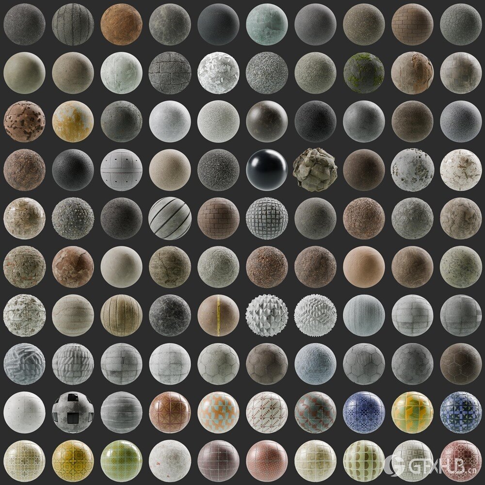 700+ SBSAR 混凝土沥青材质预设 Substances Concrete - Asphalt