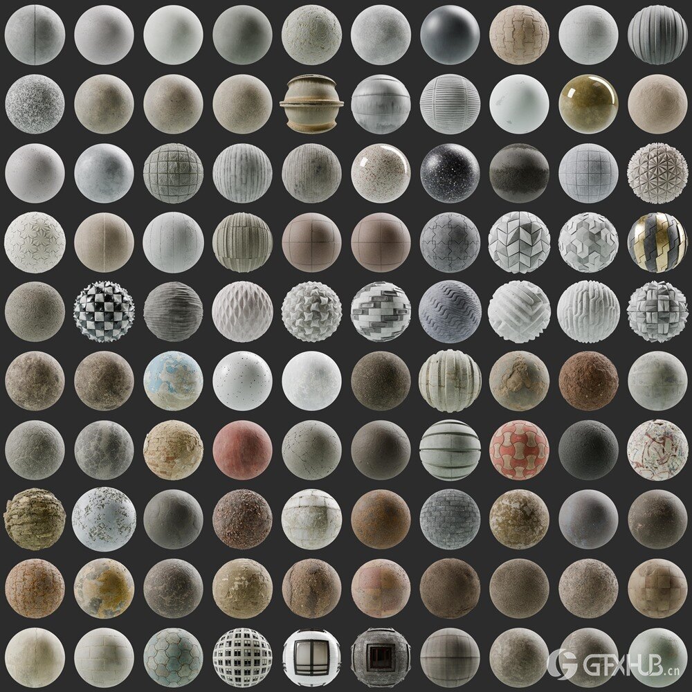 700+ SBSAR 混凝土沥青材质预设 Substances Concrete - Asphalt