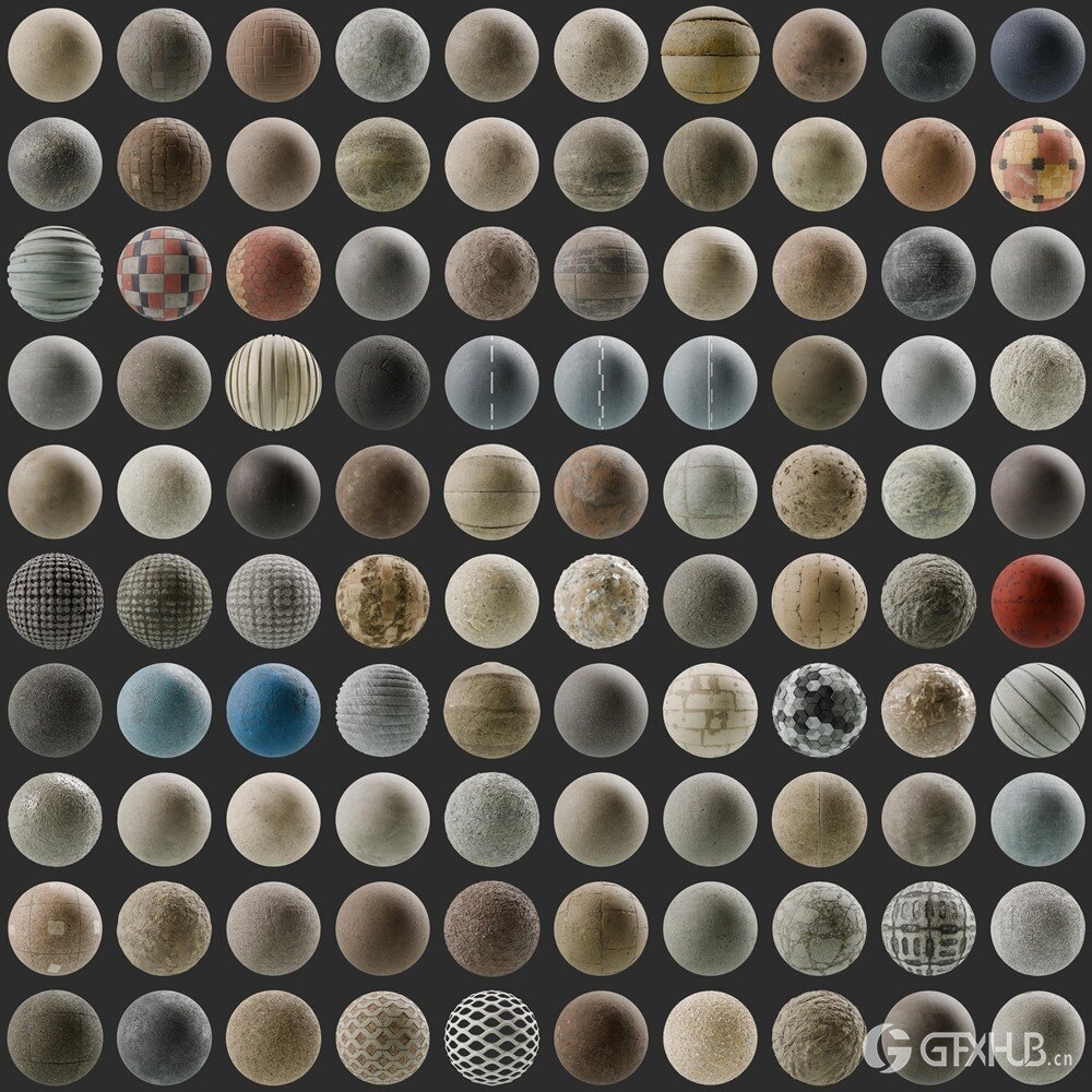 700+ SBSAR 混凝土沥青材质预设 Substances Concrete - Asphalt