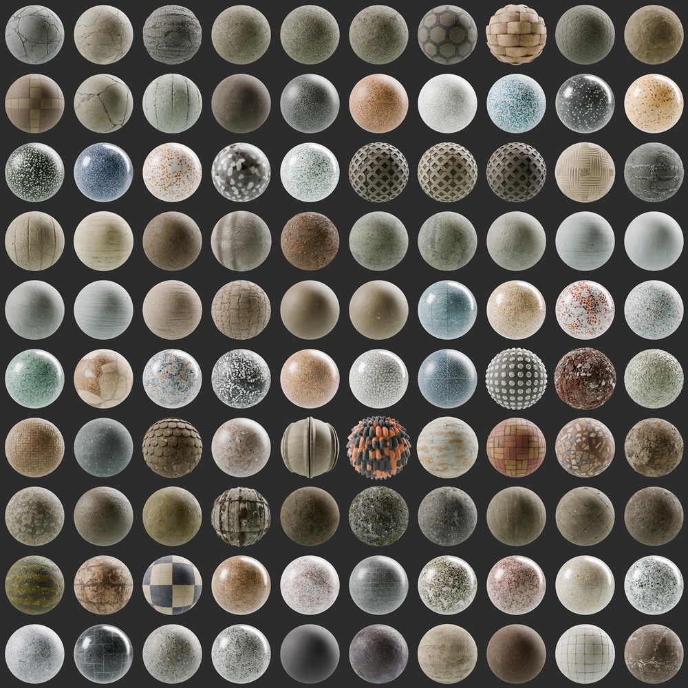 700+ SBSAR 混凝土沥青材质预设 Substances Concrete - Asphalt