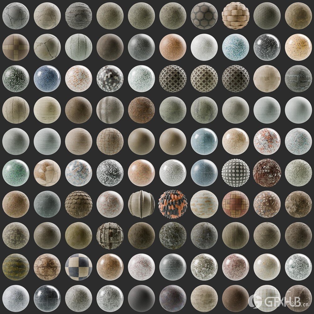 700+ SBSAR 混凝土沥青材质预设 Substances Concrete - Asphalt