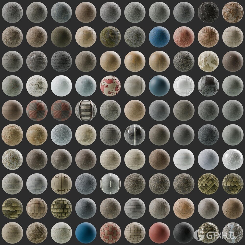 700+ SBSAR 混凝土沥青材质预设 Substances Concrete - Asphalt