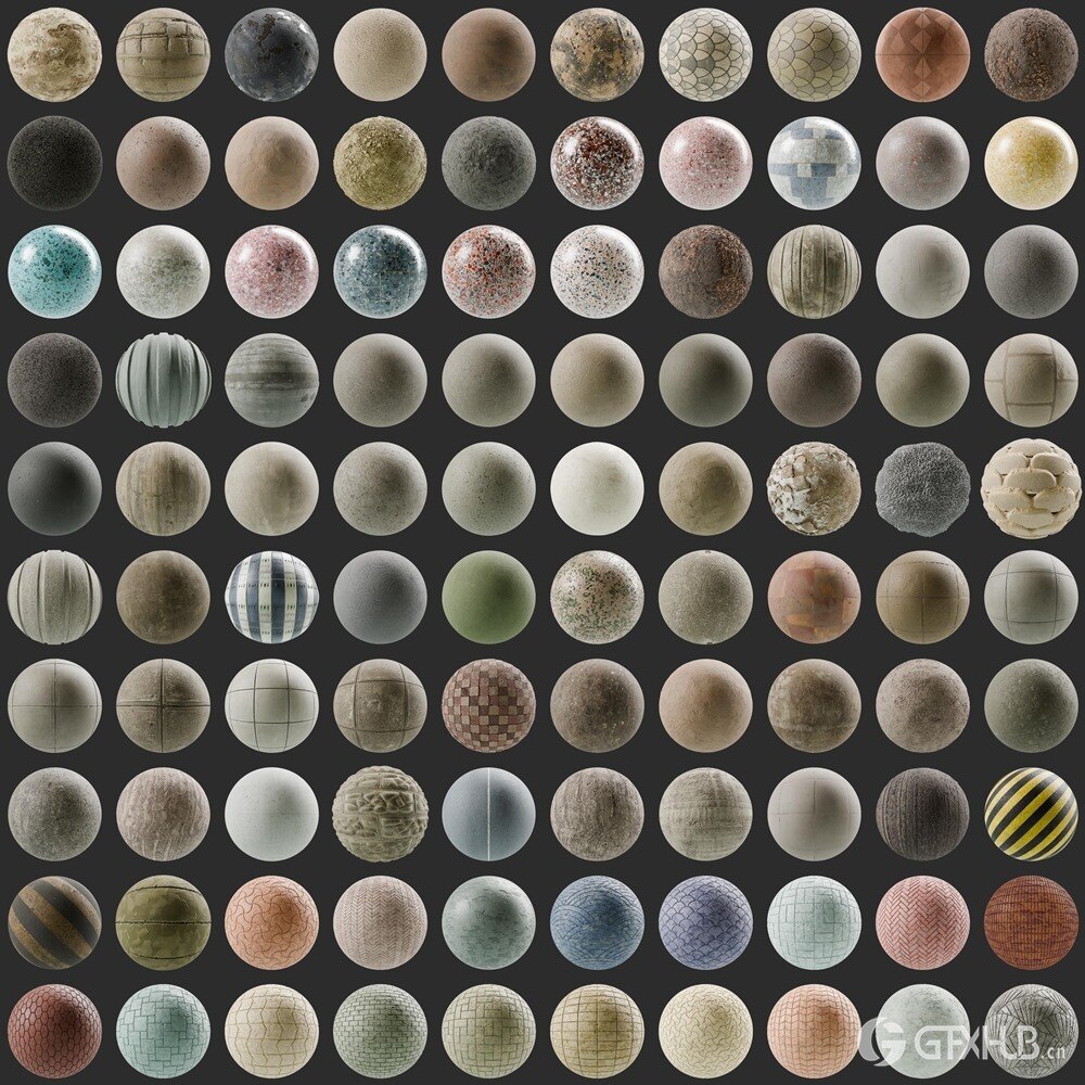 700+ SBSAR 混凝土沥青材质预设 Substances Concrete - Asphalt