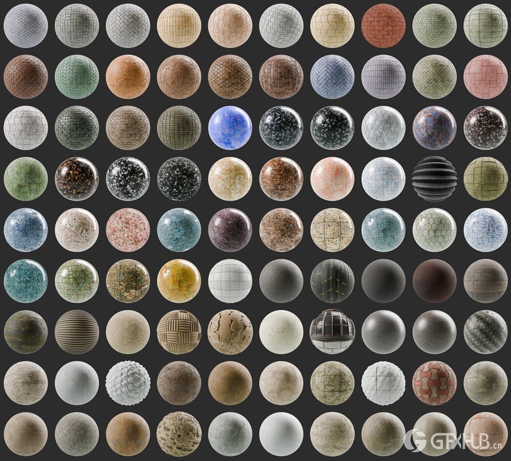 700+ SBSAR 混凝土沥青材质预设 Substances Concrete - Asphalt