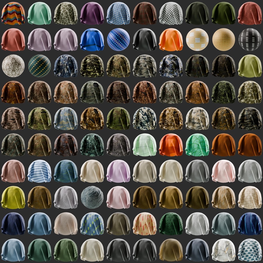900+ SBSAR 纺织布料材质预设 Substances Fabric Materials