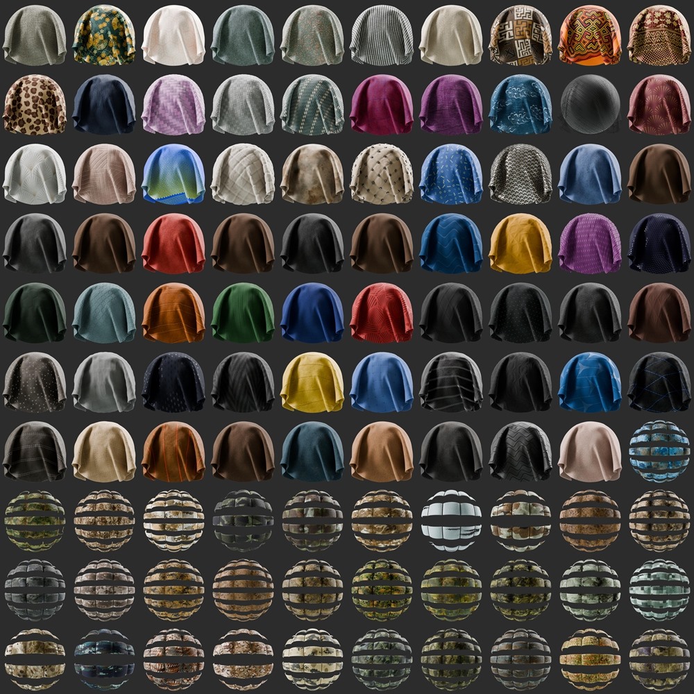 900+ SBSAR 纺织布料材质预设 Substances Fabric Materials