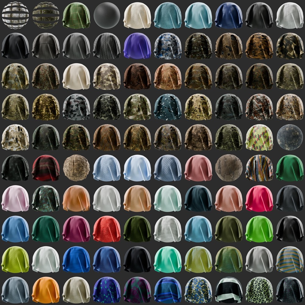 900+ SBSAR 纺织布料材质预设 Substances Fabric Materials