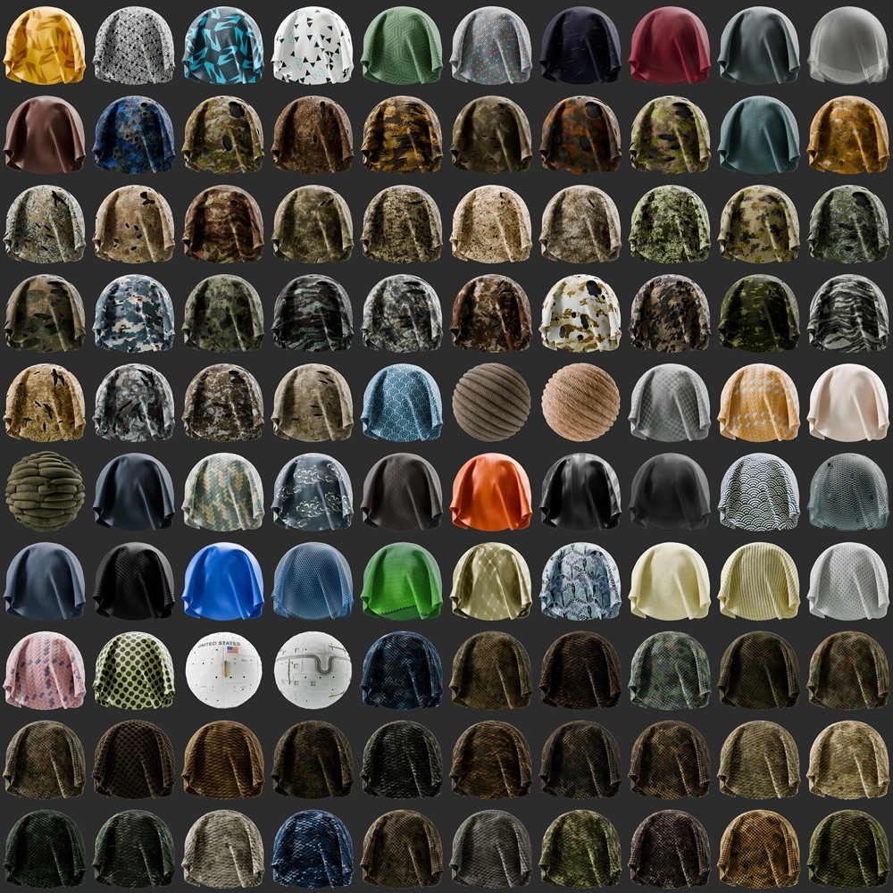 900+ SBSAR 纺织布料材质预设 Substances Fabric Materials