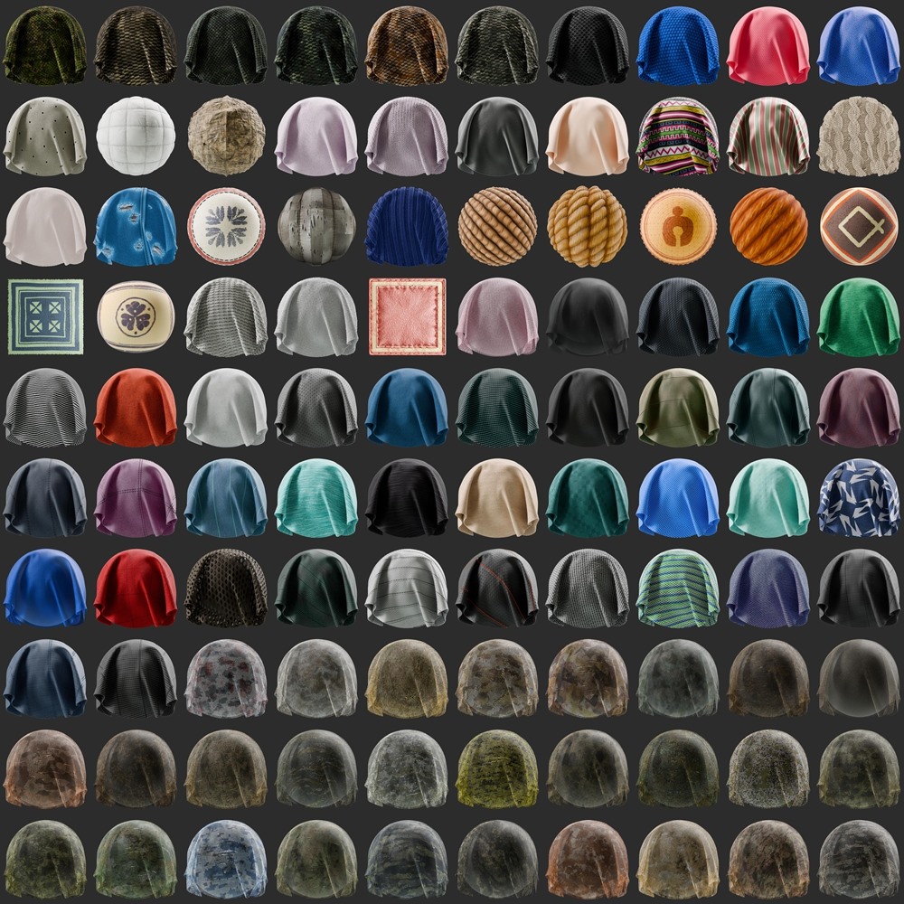 900+ SBSAR 纺织布料材质预设 Substances Fabric Materials