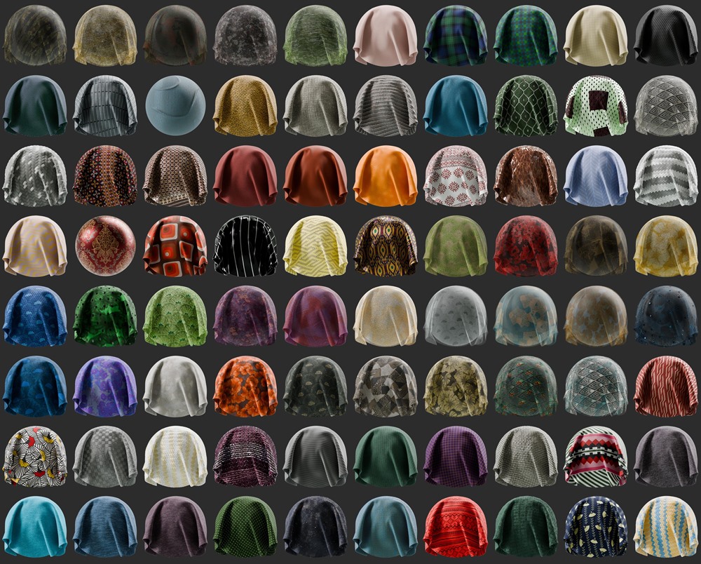 900+ SBSAR 纺织布料材质预设 Substances Fabric Materials