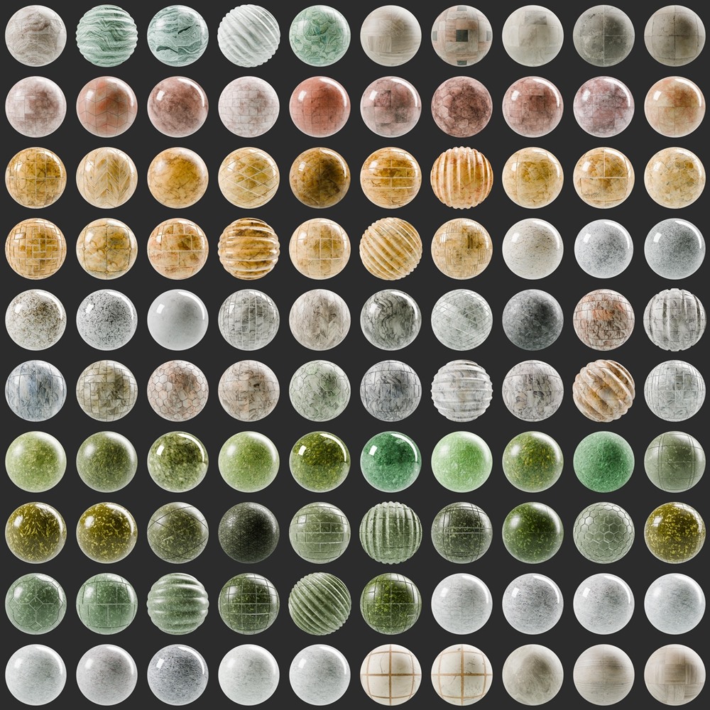 700+ SBSAR 大理石花岗岩材质预设 Substances Marble - Granite