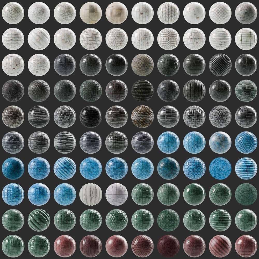 700+ SBSAR 大理石花岗岩材质预设 Substances Marble - Granite