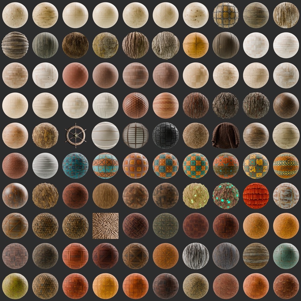 1600+ SBSAR 木材木地板材质预设 Substances Wood Materials