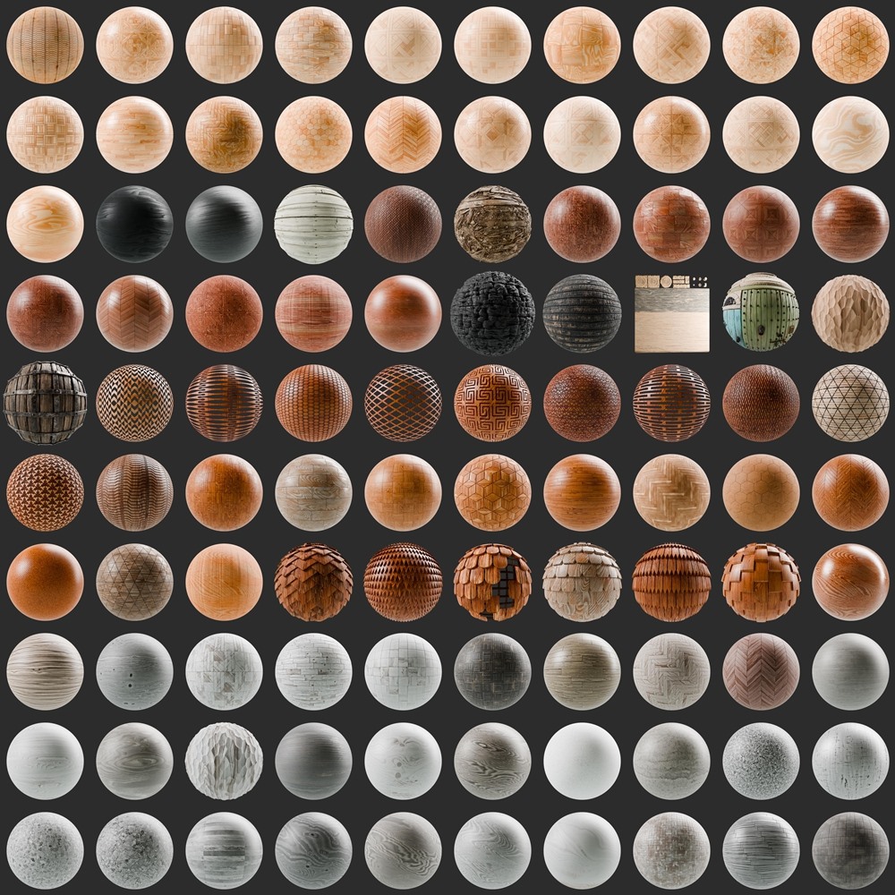 1600+ SBSAR 木材木地板材质预设 Substances Wood Materials